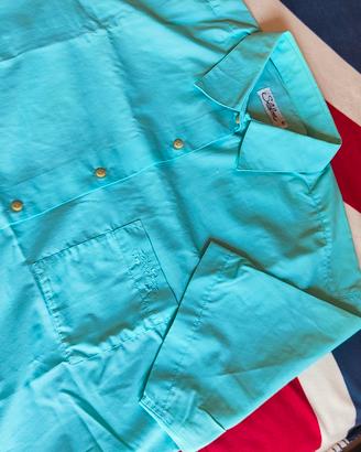 Camicia vintage verde acqua, L