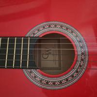 Chitarra tradizionale rossa nuova