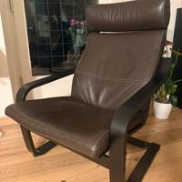 Poltrona Ikea Poang in pelle