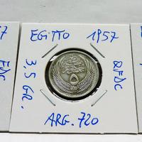 Lotto 3 monete argento egitto tipi vari e anni