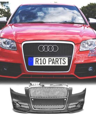 PARAURTI ANTERIORE AUDI A4 04-07 LOOK RS4 GRIGLIA 