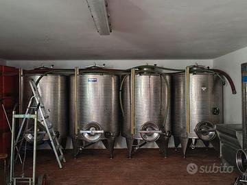 botti inox produzione vino e vino 2000L
