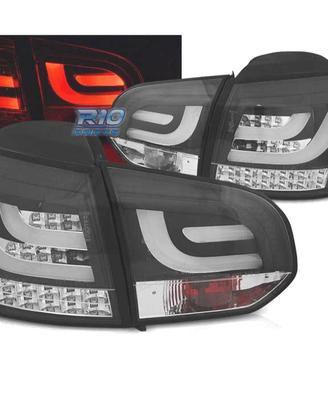 FANALI VOLKSWAGEN VW GOLF 6 08-12 A LED BAR NERO
