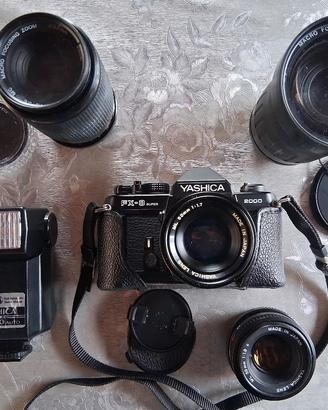 Yaschica FX-3 super 2000 completa kit obbiettivi