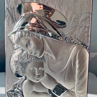 Quadro Sacro Madonna con Bambino in Argento