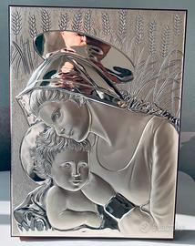 Quadro Sacro Madonna con Bambino in Argento