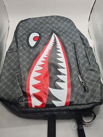 Zaino Shark Bocca Squalo borsa borsone Leggero