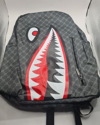 Zaino Shark Bocca Squalo borsa borsone Leggero
