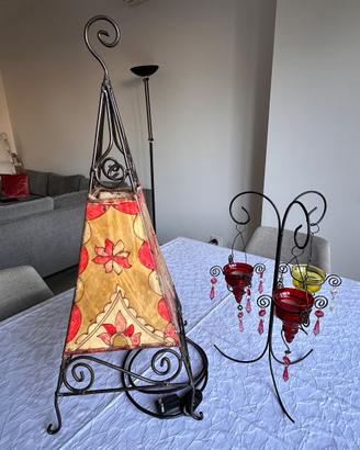 Lampada e soprammobile etnici