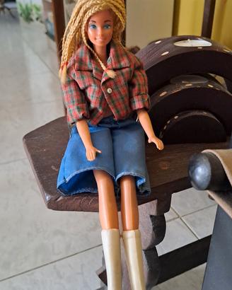 Barbie usata vintage con treccine 