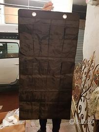 Porta tutto in tessuto con stampella