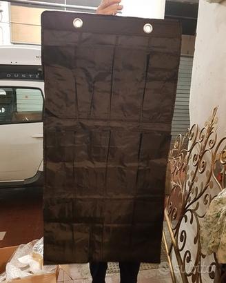 Porta tutto in tessuto con stampella