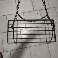 Scaffale/Porta Vasi Sospeso in Metallo Nero