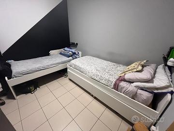 Letti Ikea m 90x 200 con 2 cassetti 