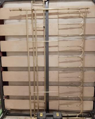 Letto Matrimoniale Ottone Vintage + Rete Doghe