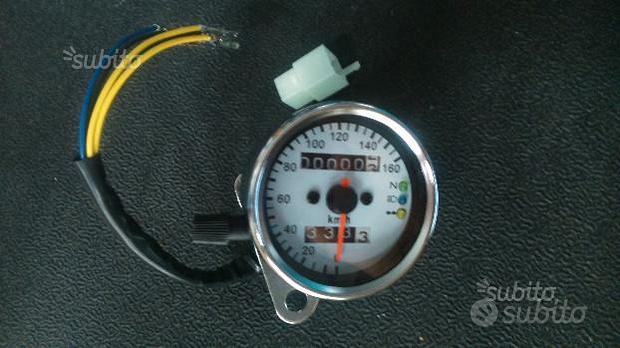 Contachilometri moto-1pc Contachilometri moto universale Tachimetro Segnale indicatore Doppio display digitale KM/H(nero