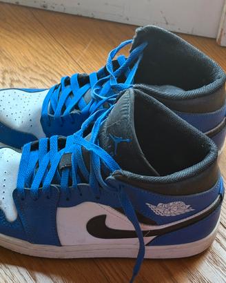 Jordan 1 mid blu