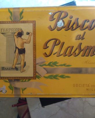 scatola di latta Biscotti Plasmon, vintage
