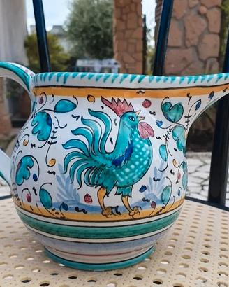 caraffa/brocca ceramica Deruta 
Gallo
