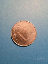 100 lire commemorativa Guglielmo Marconi.
