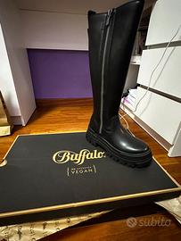 Stivali Buffalo Neri Platform Alti - Vegan