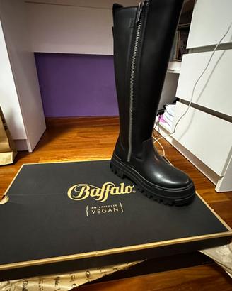 Stivali Buffalo Neri Platform Alti - Vegan