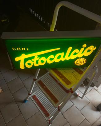 Insegna luminosa vintage “Totocalcio” C.O.N.I orig