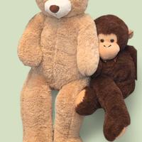Orso gigante + scimmia peluche bimbi giochi