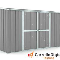 Casetta in lamiera esterno 307x100 grigio chiaro