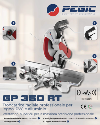 Troncatrice per legno, pvc PEGIC GP350RT