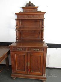 CREDENZA A MENSOLE in Massello Noce Nazionale