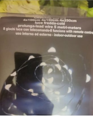 Cascata 200 Led Natale LUCE FREDDA uso interno est
