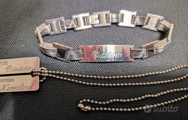 Collana con piastrina + bracciale "Tiziano"