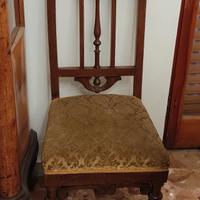 Coppia di Sedie Antiche Stile Umbertino  Fine '800