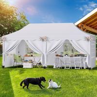 Gazebo per feste  3x6 metri, bianco con pareti