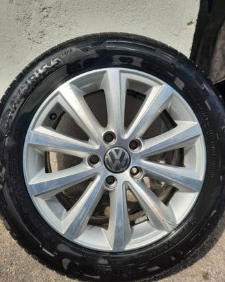 Cerchi vw touran 16" con gomme estive 205 55
