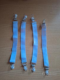 Set 4 Ganci Tendina Elastici / Fermalenzuola