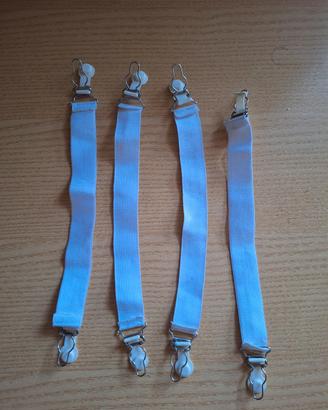 Set 4 Ganci Tendina Elastici / Fermalenzuola