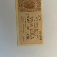 Biglietti moneta UNA LIRA 1944