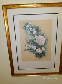 Litografia Vespignani anno 1980 raffigurante fiori