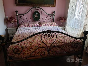 letto matrimoniale di ferro verde. ritiro presso c