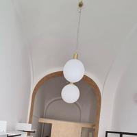 Lampadario sfera vetro di design come nuovo