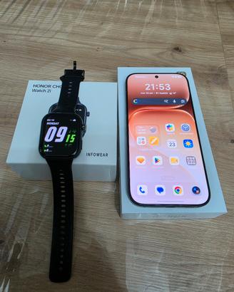 honor 600 con orologio honor  watch 2i