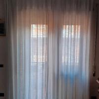 Coppia Tende Bianche Velate Effetto Lino cm200x250