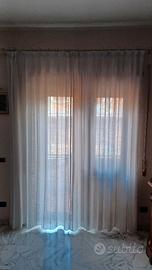 Coppia Tende Bianche Velate Effetto Lino cm200x250