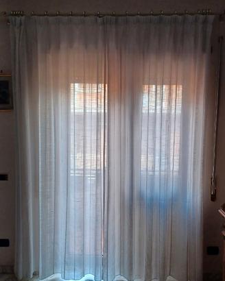 Coppia Tende Bianche Eff. Velato Lino (H2,5xL2,0m)