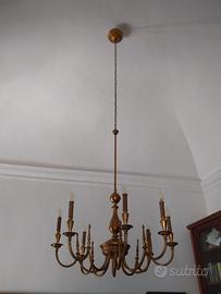 lampadario dorato