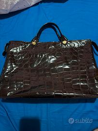 Borsa vintage vera pelle coccodrillo