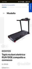 tapis roulant domyos 100E 