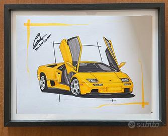 Disegno lamborghini diablo